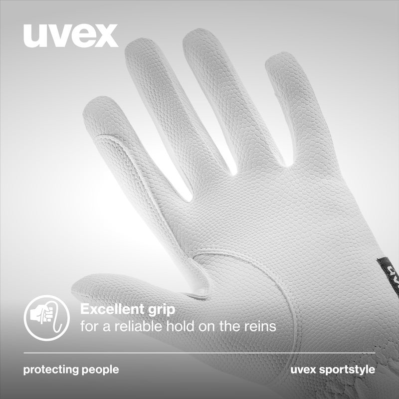 Uvex Sportstyle Riding Gloves for Men and Women - Excellent Grip & Durable - Touchscreen Compatible - White, Size 5 - Image 4